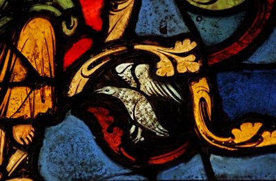 Een vogel op de Boom van Jesse, oorspronkelijk uit de kerk van Varennes-Jarcy (oorspronkelijk uit de Abdij van Gercy?) door French School