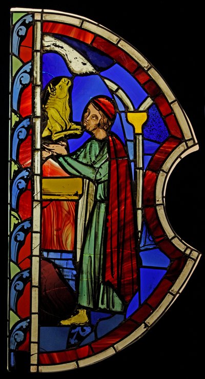 (detail) van de aanbidding van een idool, ex Ste Chapelle door French School