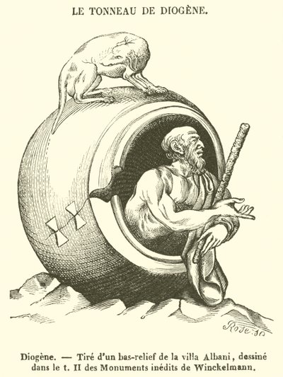 Diogenes (gravure) door French School