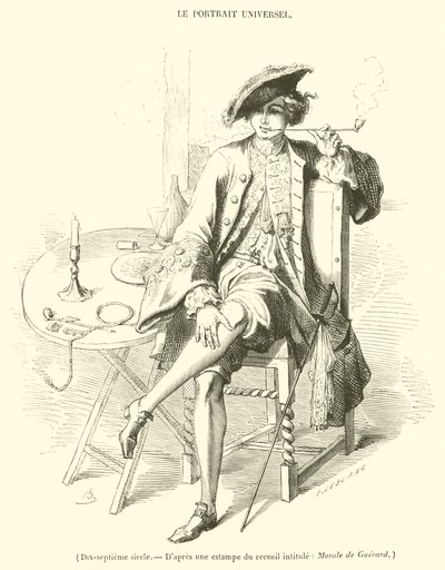 Zeventiende eeuw (gravure) door French School