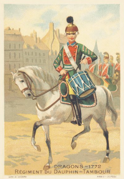 Draken, Regiment du Dauphin, Drambour in 1772 door French School