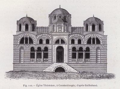 Kerk Theotokos, in Constantinopel; naar Gailhabaud door French School