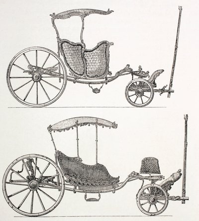 Franse rijtuigen uit de 18e eeuw, 1875 door French School