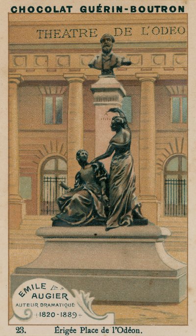 Emile Augier, Toneelschrijver, 1820-1889, Opgericht op Place de l