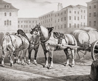 Engelse boerderijpaarden, 1823 door French School