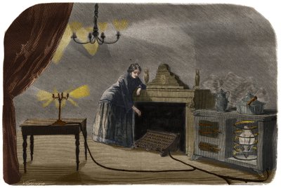 Gravure uit 1857 in "Le Musee Des Sciences" (gravure) door French School
