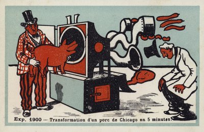 Expositie 1900 - transformatie van een Chicago-varken in 5 minuten door French School