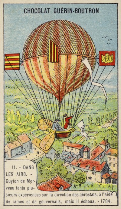 Mislukte poging van Guyton de Morveau om een ballon te sturen door French School