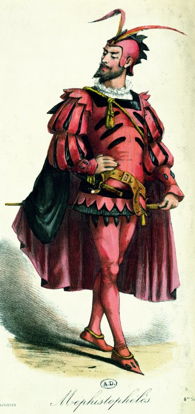 Verkleedkostuum voor Mephistopheles, uit L