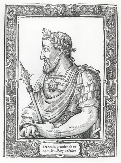 Francis I van Frankrijk (gravure) door French School