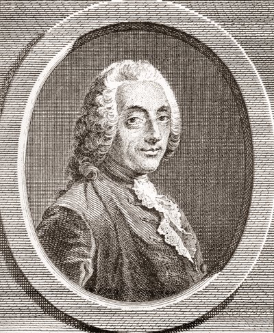 François-Augustin de Paradis de Moncrif, 1687-1770. Franse schrijver en dichter. Uit Les Heures Libres gepubliceerd 1908. door French School