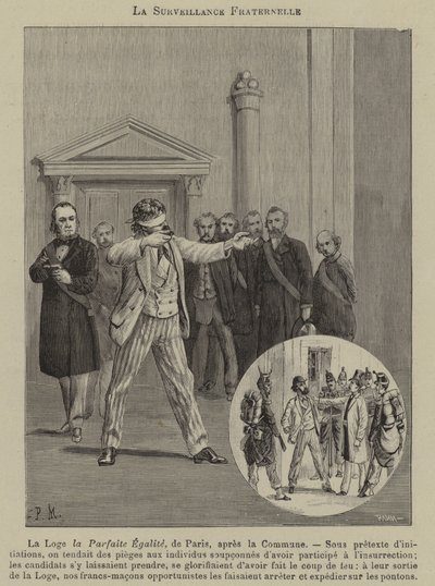 Broederlijke bewaking (gravure) door French School