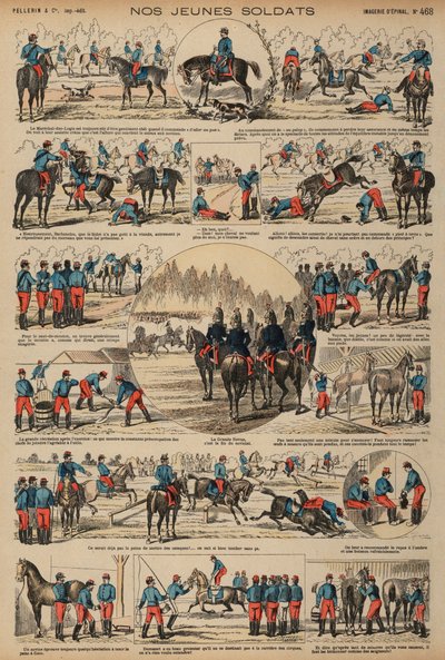 Cavalerie cadetten van het Franse leger in opleiding door French School