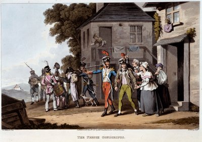 Franse dienstplichtigen, c.1814 door French School