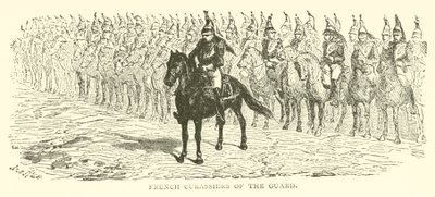 Franse Curassiers van de garde (gravure) door French School