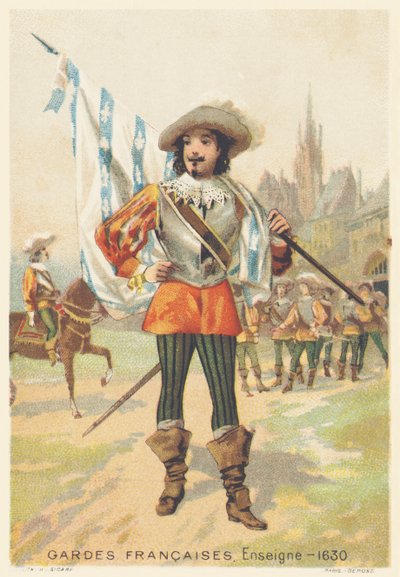 Franse Garde, Vaandrig in 1630 (Regiment d