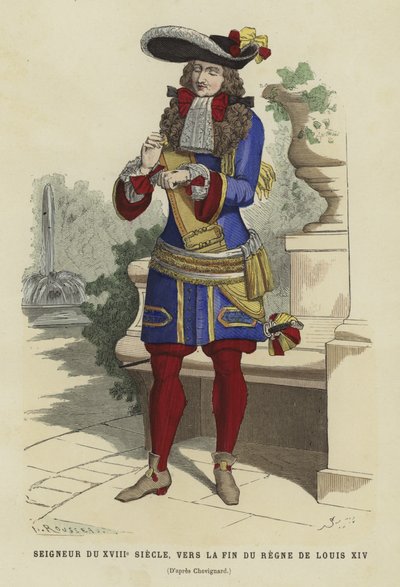 Franse edelman van de 18e eeuw, tegen het einde van de regeerperiode van Lodewijk XIV door French School