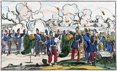 Franse troepen belegerden Rome voor het herstel van de macht van de paus in Rome door French School