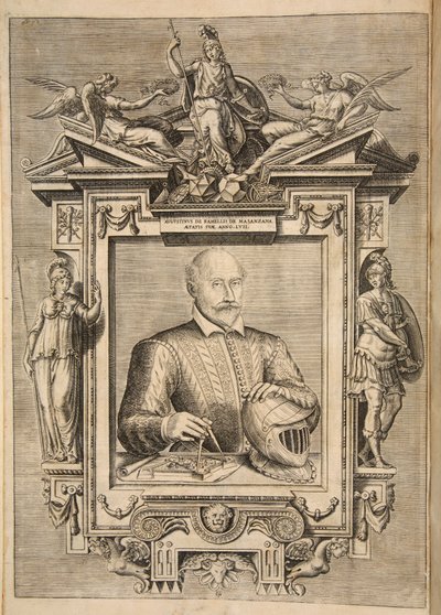 Frontispice, uit Le Diverse Et Artificiose Machine Del Capitano Agostino Ramelli, pub. 1588 door French School