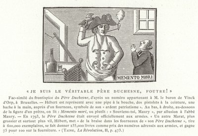 Frontispice van Le Pere Duchesne, 1790s door French School