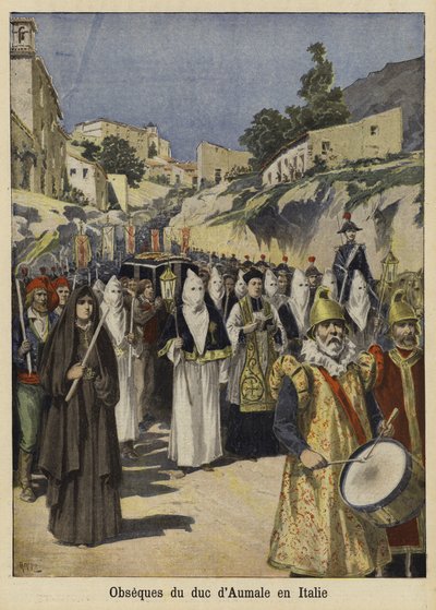 Begrafenis van de hertog van Aumale, Italië, 1897 door French School