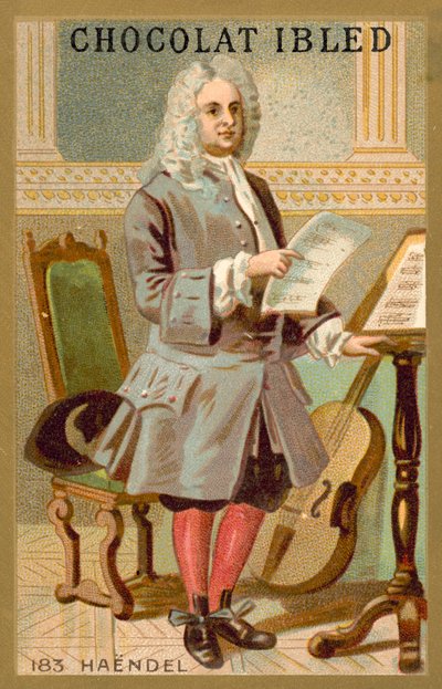 George Frideric Handel, Duits-gebore Britse componist (chromolitho) door French School