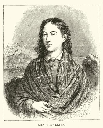 Grace Darling (gravure) door French School