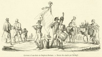 Ets van Duplessi-Bertaux (gravure) door French School
