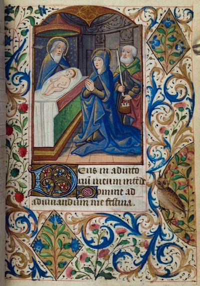 H/L-3-3 fol. 70r Presentatie in de Tempel, uit Getijdenboek, Gebruik van Parijs, midden 15e eeuw door French School