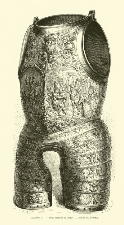 Halfharnas van Hendrik II van Frankrijk door French School