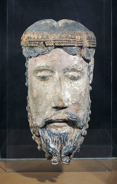 Hoofd van Christus, uit Lavaudieu door French School