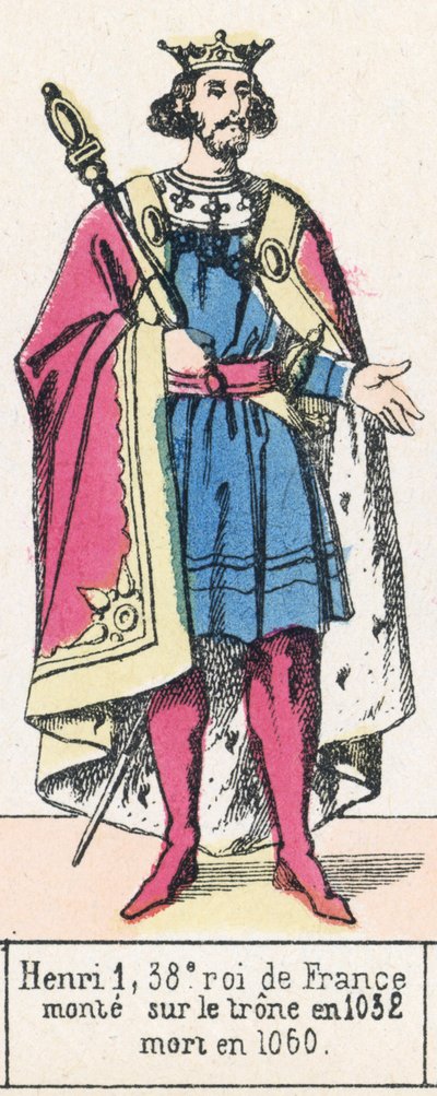 Hendrik I, 38e koning van Frankrijk, besteeg de troon in 1032, stierf in 1060 door French School