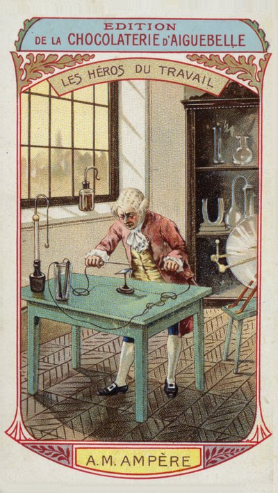 Helden van de arbeid - André-Marie Ampère, Franse natuurkundige en wiskundige (1775-1836) door French School