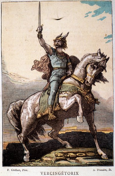 Te paard Vercingetorix door French School