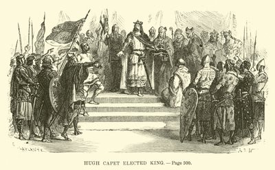 Hugh Capet gekozen tot koning door French School