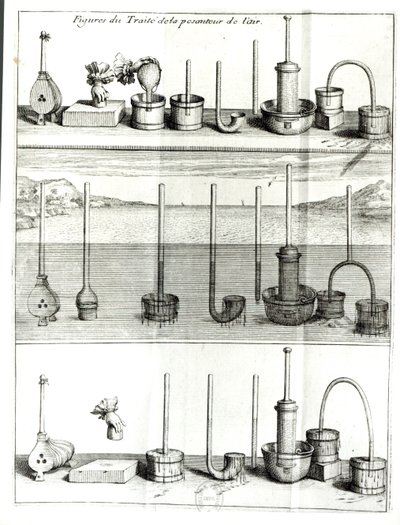 Illustratie uit Traite de la Pesanteur de lAir door Blaise Pascal, na 1663 door French School