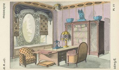 Illustratie uit interieurontwerpproductcatalogus van A R & Cie, Frankrijk door French School