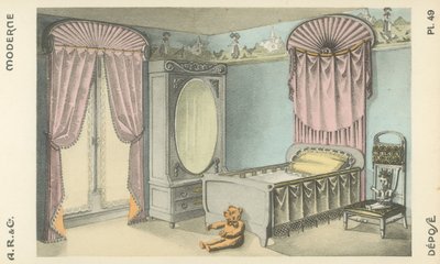 Illustratie uit interieurontwerpproductcatalogus van A R & Cie, Frankrijk door French School