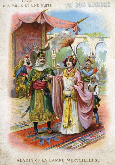 Illustratie van Aladdin of de wonderlamp in 