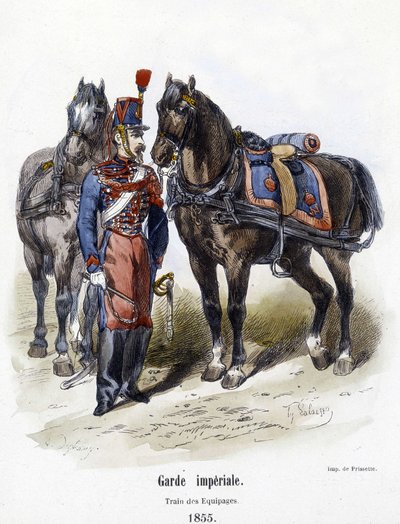 Keizerlijke garde: Trein van bemanningen in 1855 - in 