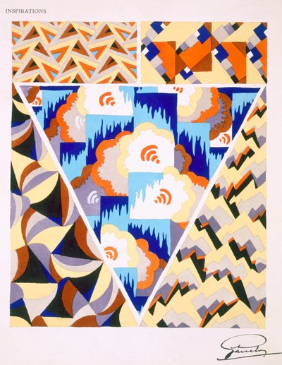 Interieurontwerp patroon, ca. 1930s door French School