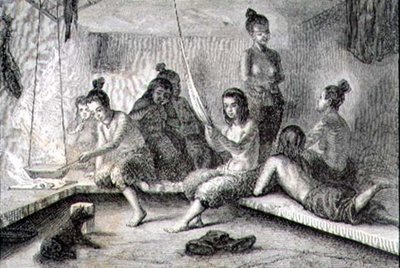 Interieur van een Eskimohut in de jaren 1860 door French School