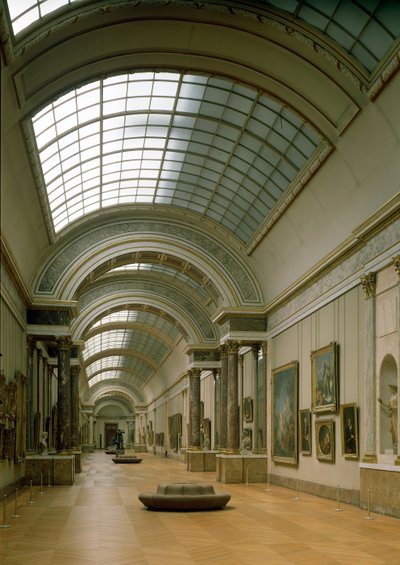 Interieur van de Grande Galerie, 16e-19e eeuw door French School