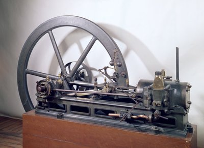 Verbrandingsmotor ontworpen door Etienne Lenoir (1822-1900) 1860 (metaal) door French School