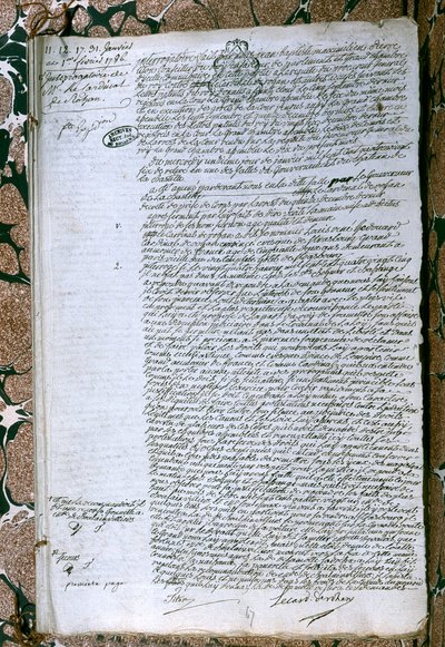 Ondervraging van kardinaal de Rohan (1734-1803), januari 1786 door French School