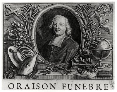 Jacques Benigne Bossuet (1627-1704), frontispice van Oraison Funebre door Bossuet door French School