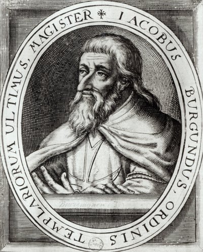 Jacques de Molay (ca. 1243-1314) Meester van de Tempeliers door French School