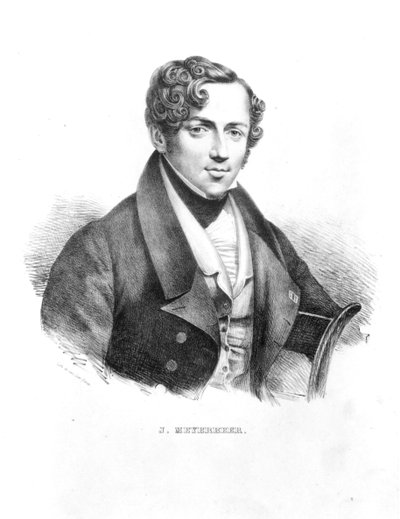 Jakob Meyerbeer (1791-1864) Duitse componist, gegraveerd door de gebroeders van Lier door French School