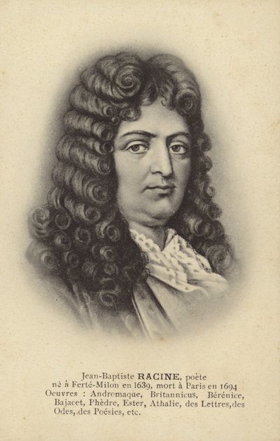 Jean Racine (1639-1699), Frans dramaturg (litho) door French School