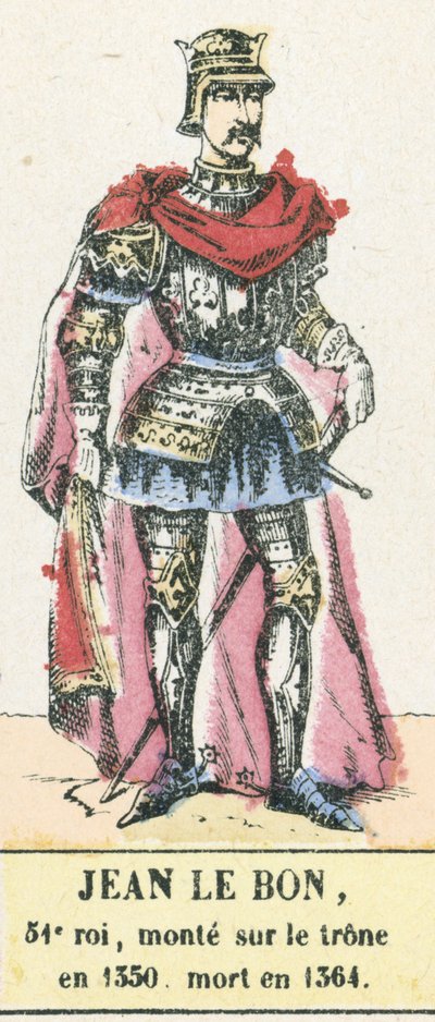 Jan de Goede, 51e koning, besteeg de troon in 1350, stierf in 1364 door French School
